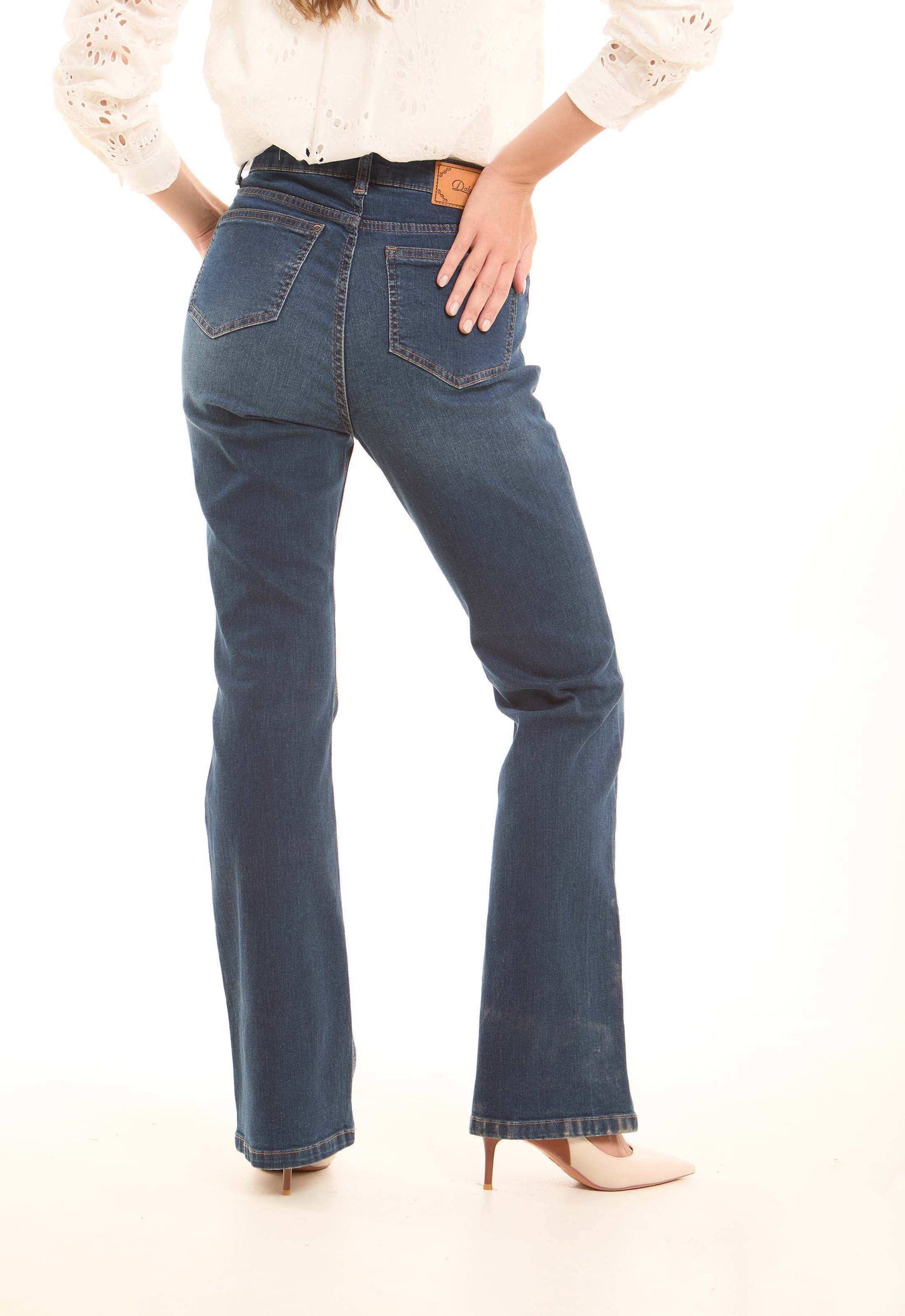 Dark Blue Bootcut Denim Pants