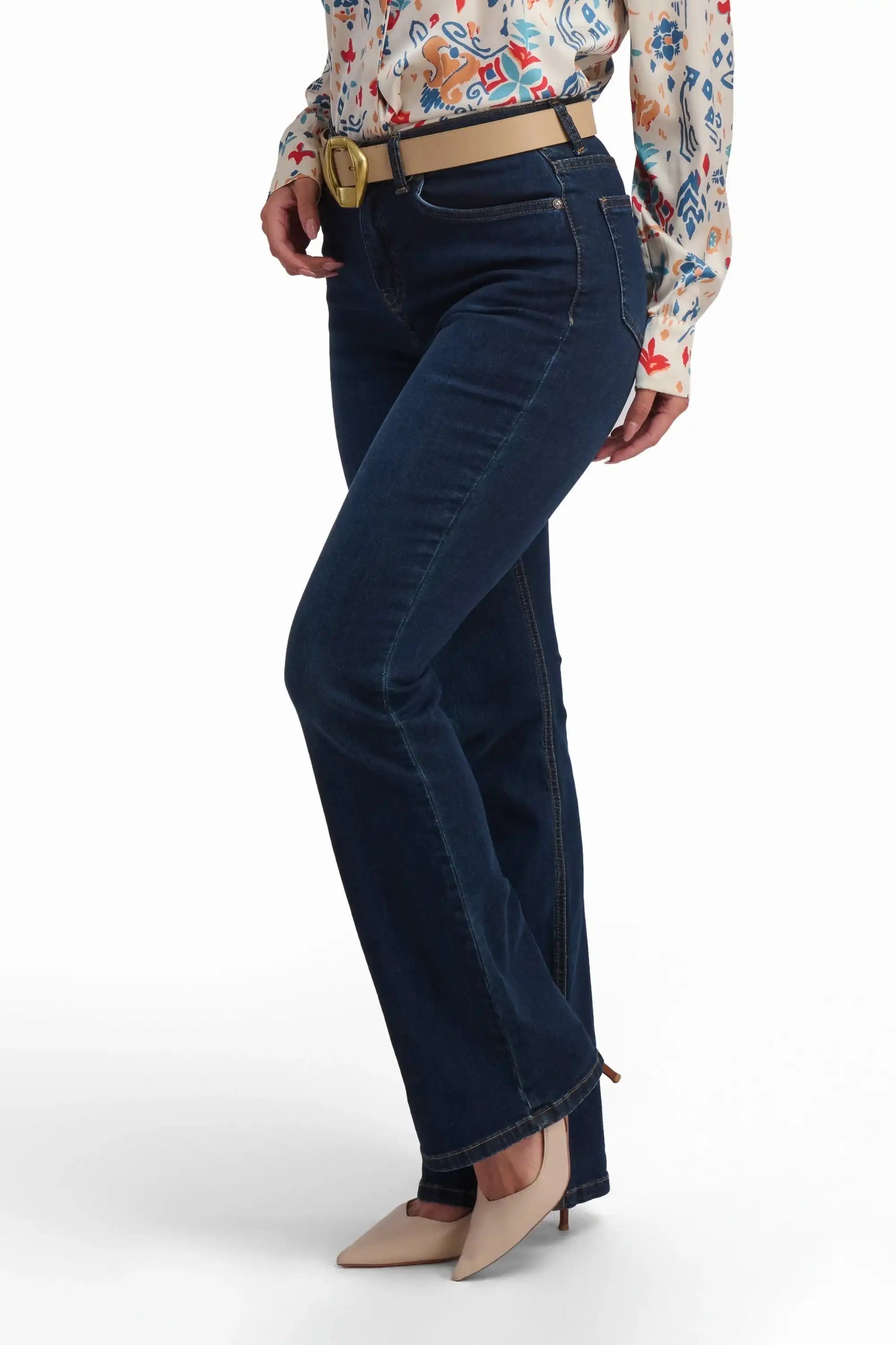 Bootcut Stretch Denim Pants