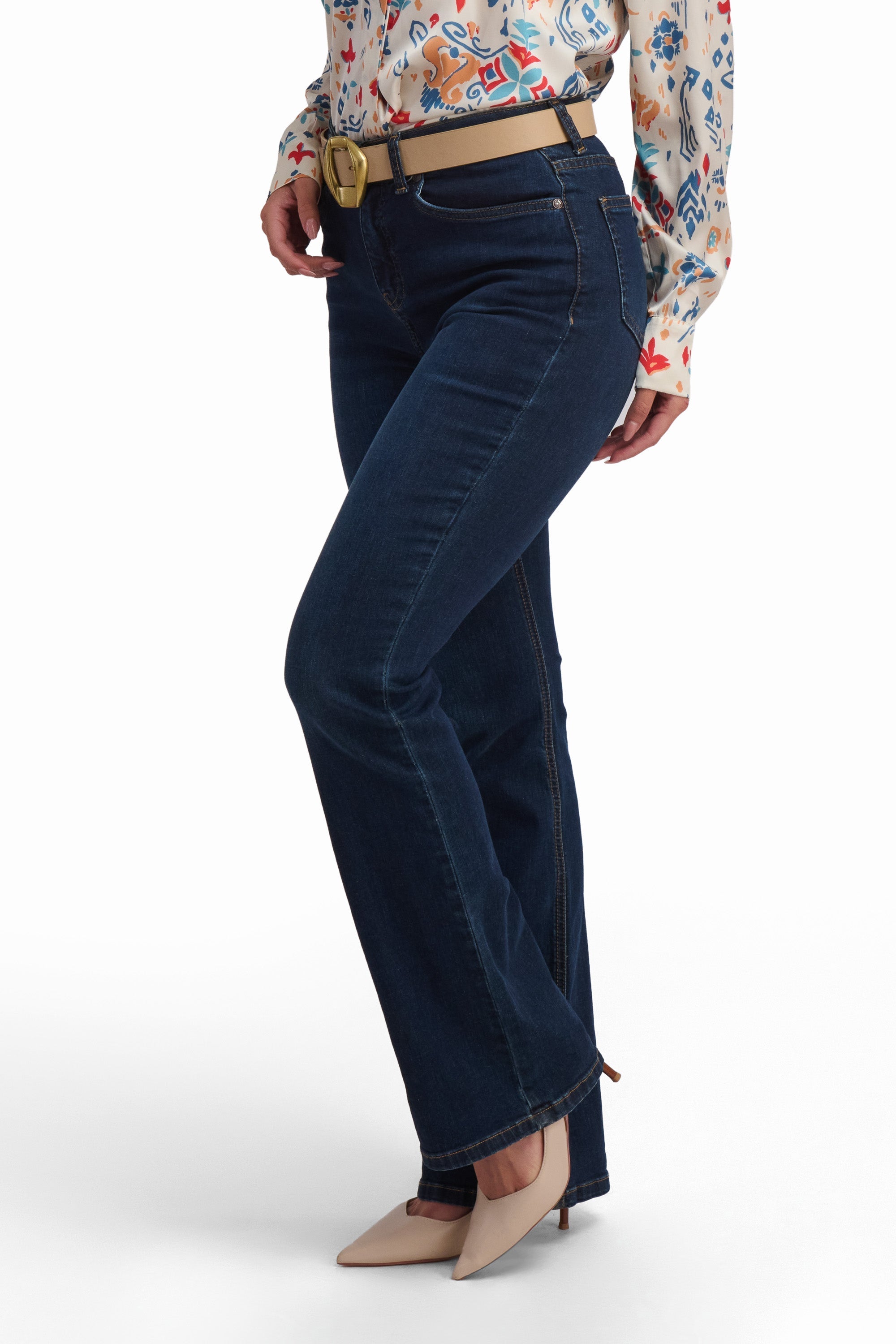 Bootcut Stretch Denim Pants