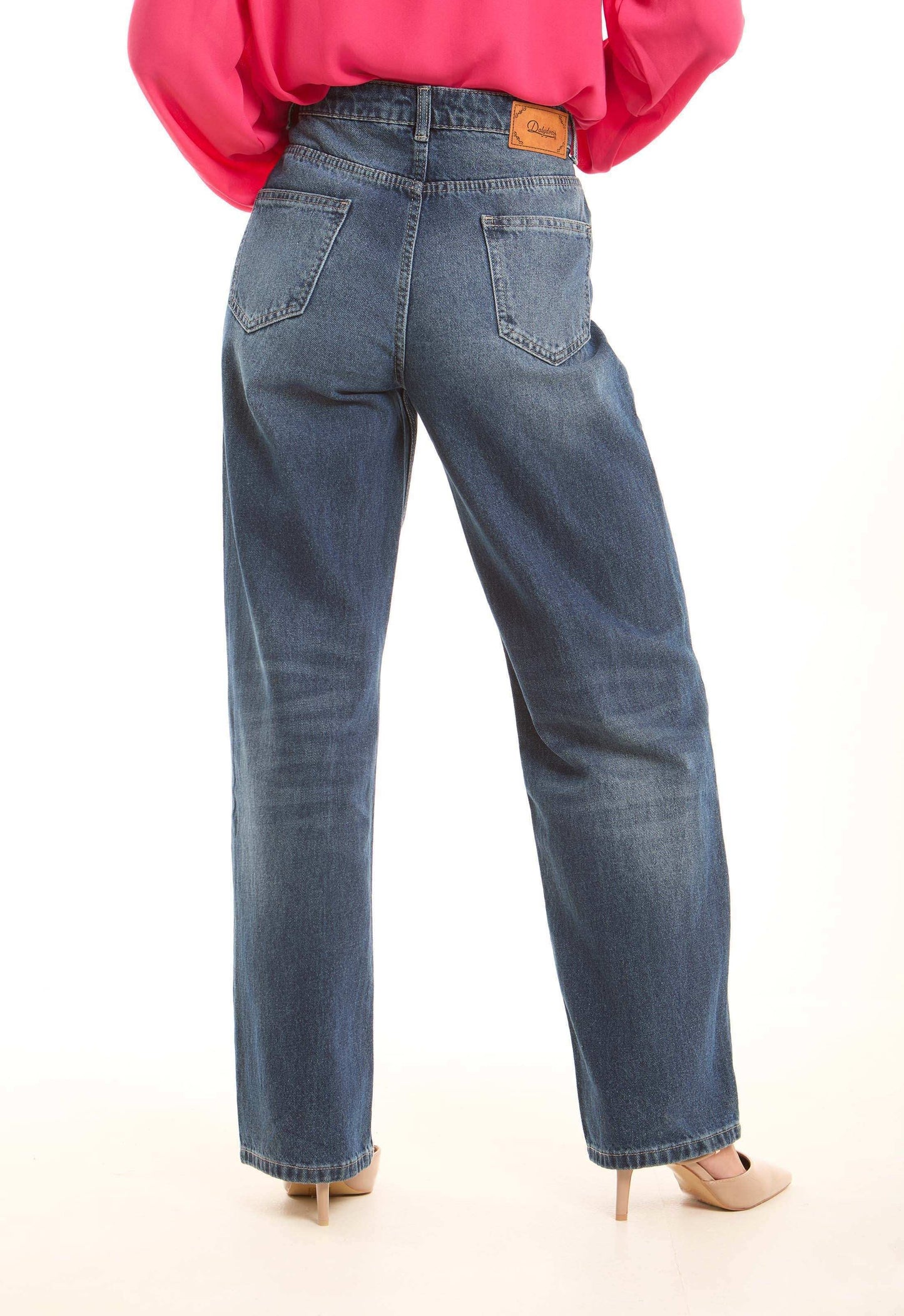Medium Blue Straight-Leg Denim