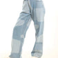 Patchwork Wide-Leg Denim Pants