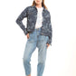 Botanical Textured Denim Jacket