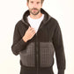 Zipped Hoodie with Front Quilted Pockets