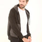 Zipped Hoodie with Front Quilted Pockets
