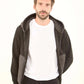 Zipped Hoodie with Front Quilted Pockets