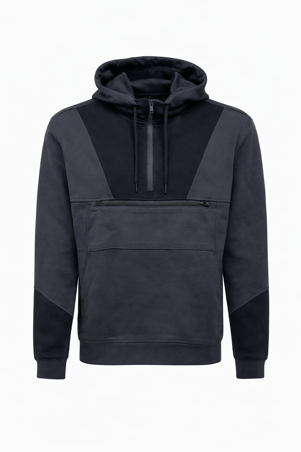 Panel Detail Hooded Sweatshirt