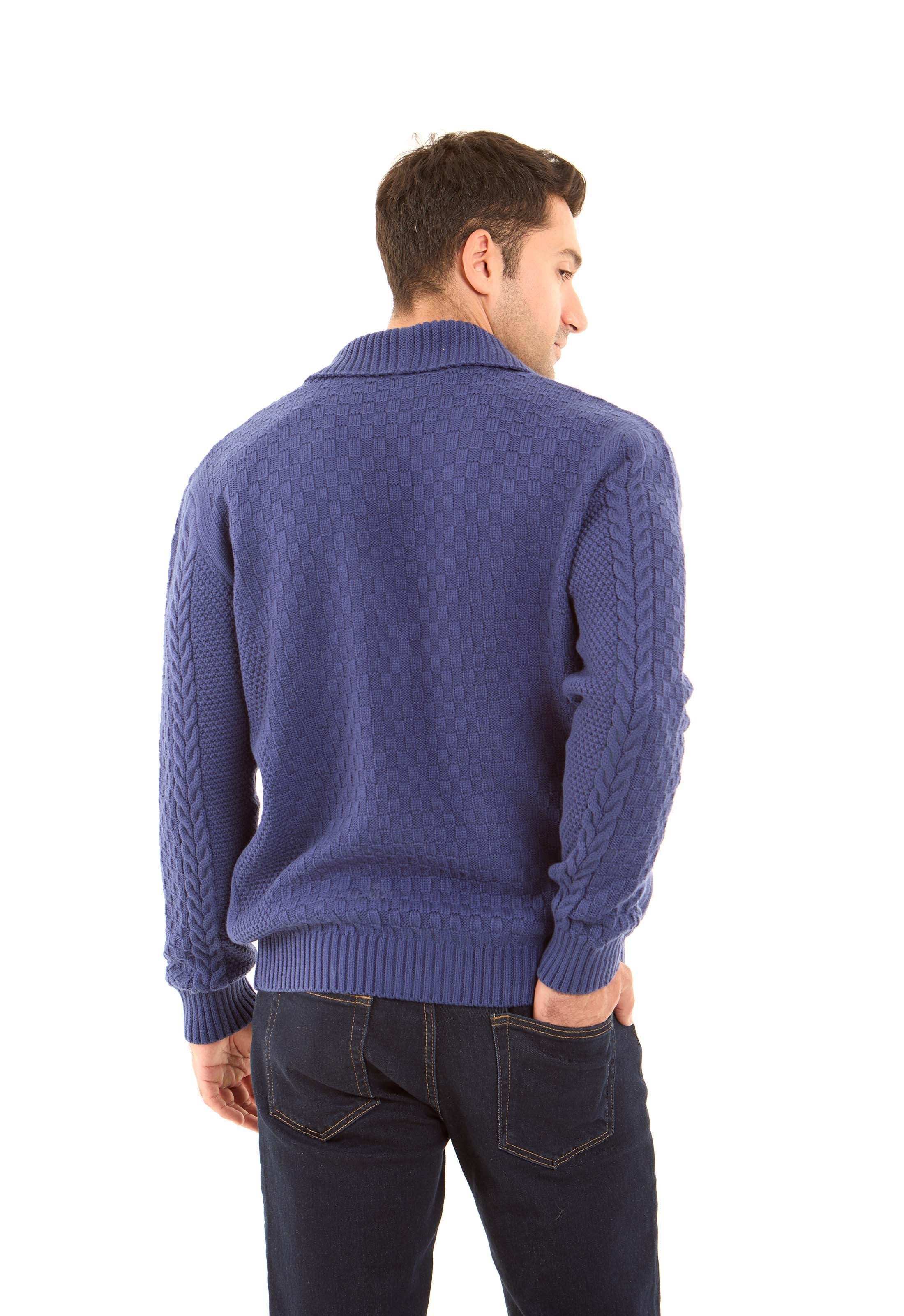 Regular Fit Braided Knit Winter Cardigan