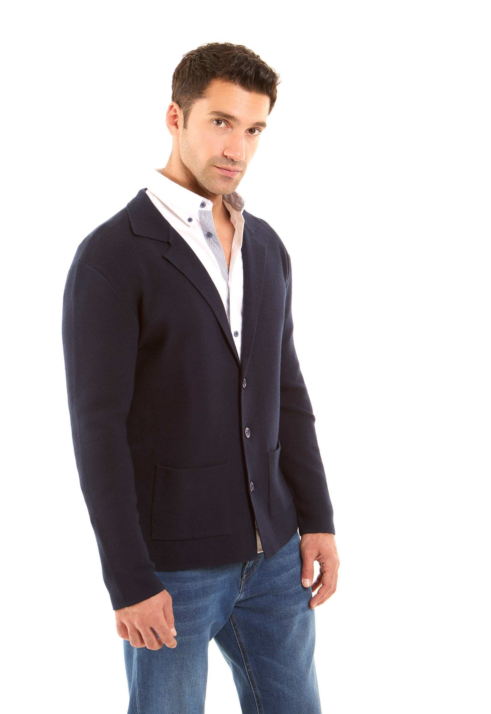 Notched Lapel Elegant Solid Cardigan