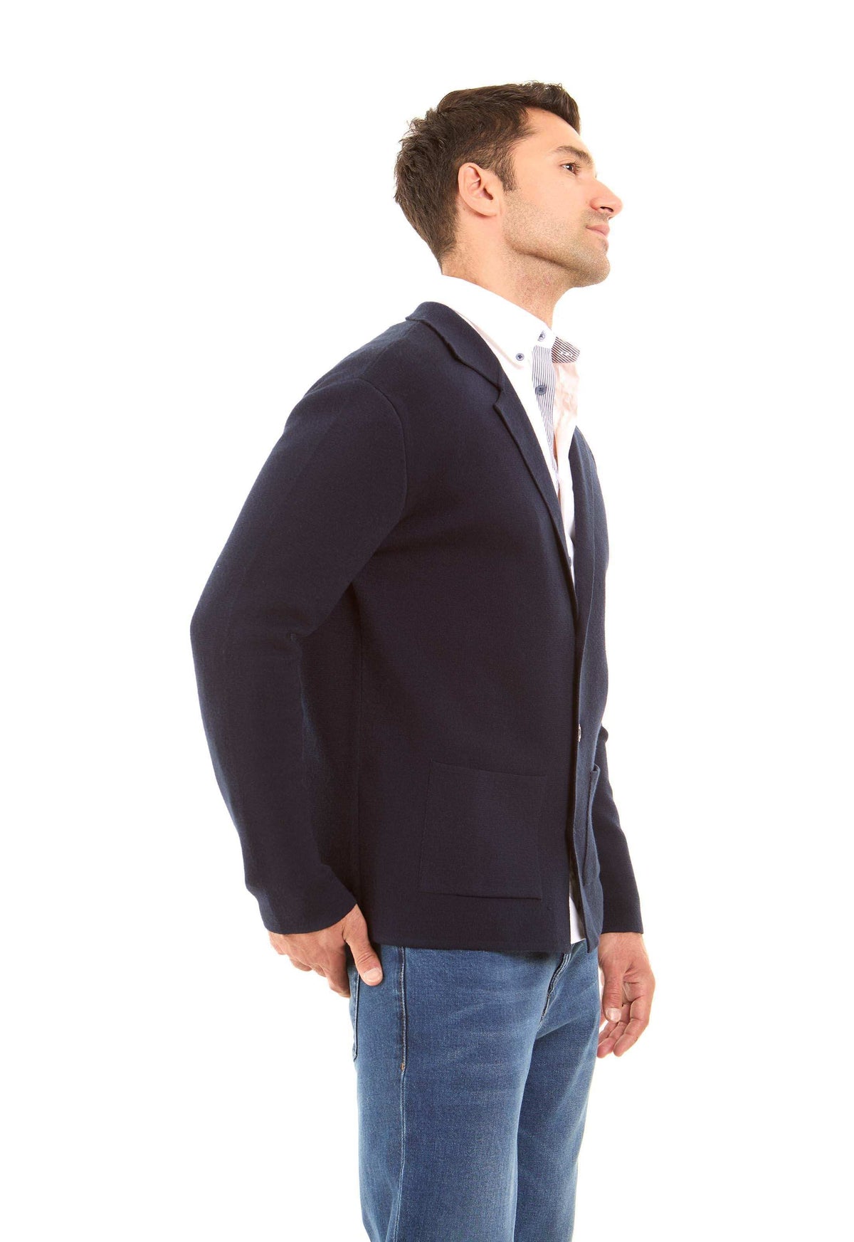 Notched Lapel Elegant Solid Cardigan