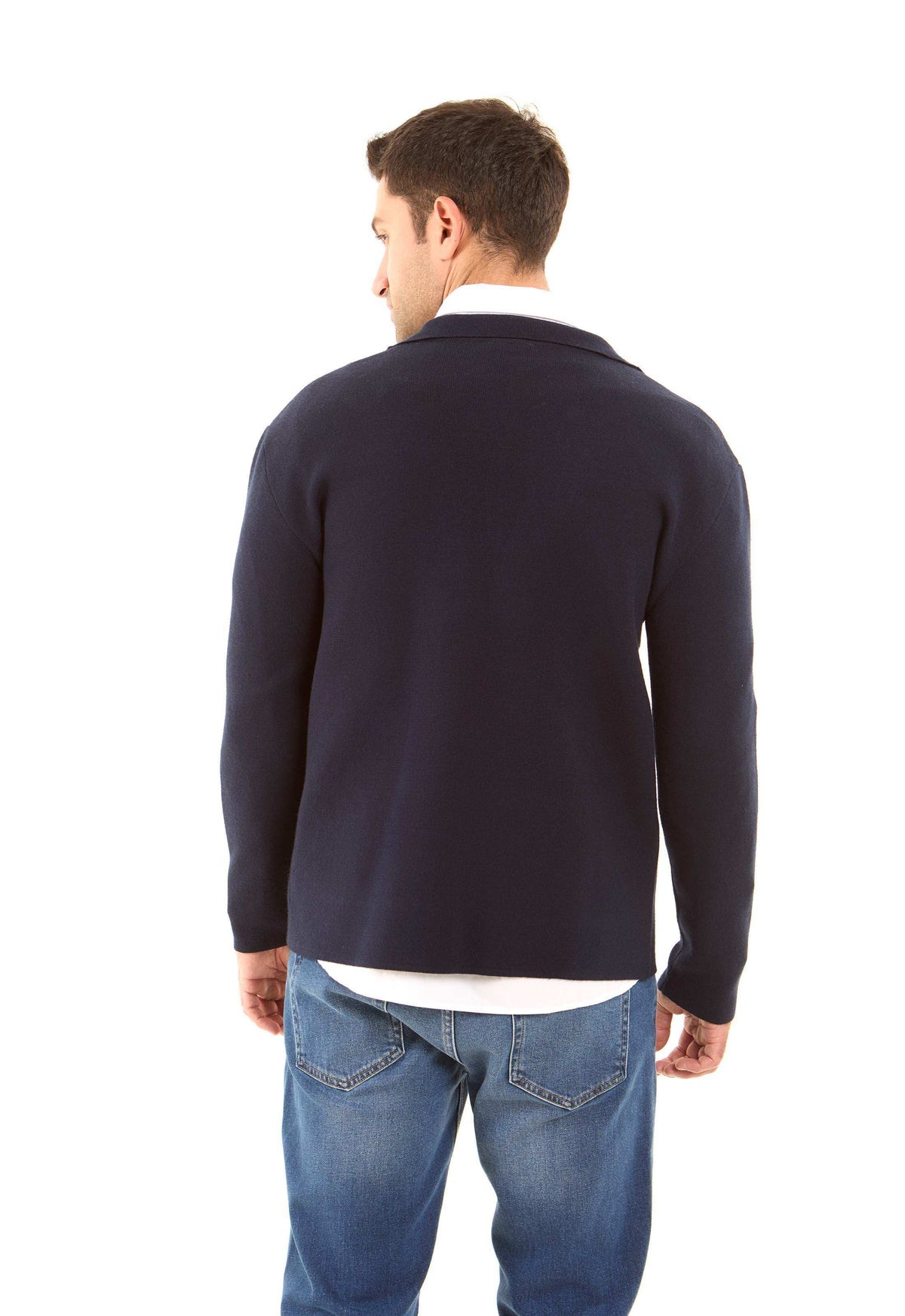 Notched Lapel Elegant Solid Cardigan