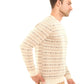 Patterned V-Neck Long Sleeves Pullover