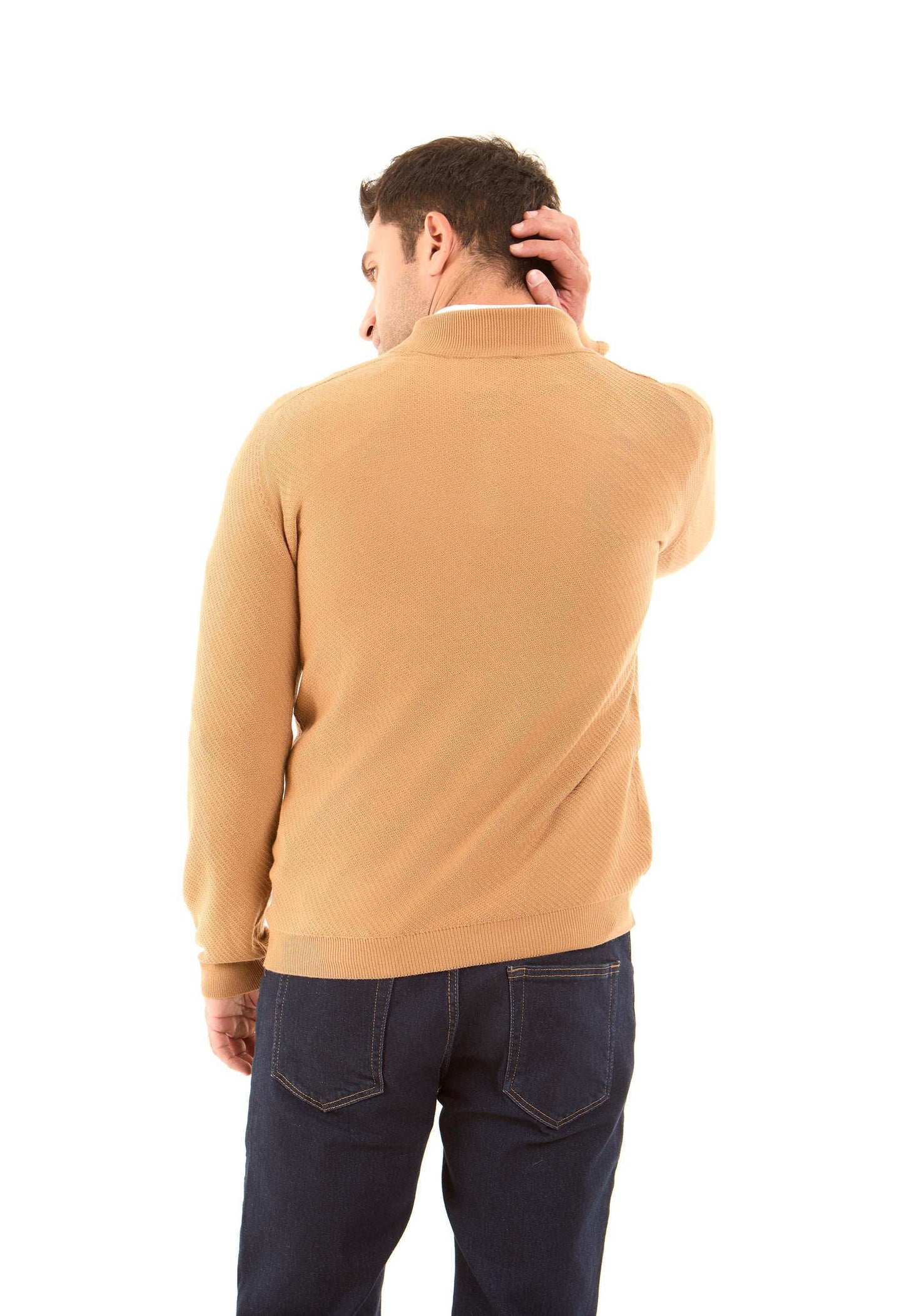 Double Zipped Collar Elegant Sweater