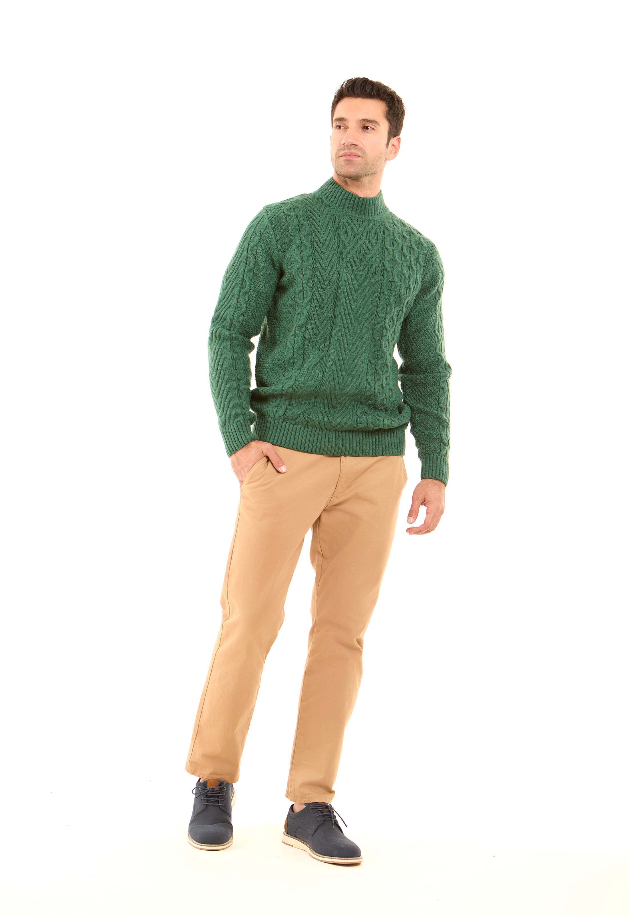 Chunky Knit High-Neck Winter Pullover