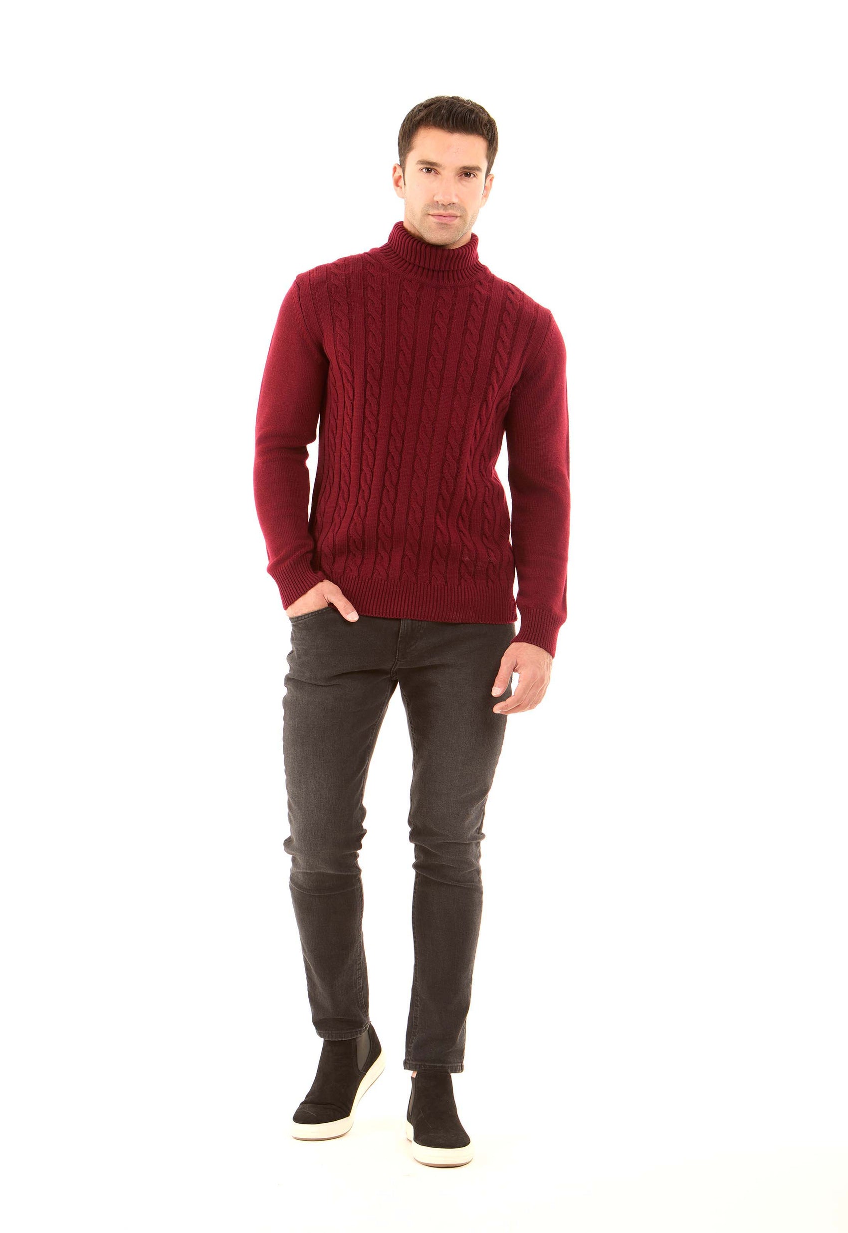 بلوفر أساسي طويل سادة بأكمام طويلة