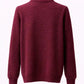 Zipped Stand Collar Knitted Winter Sweater