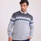 Geometric Pattern Crew Neck Elegant Pullover
