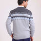 Geometric Pattern Crew Neck Elegant Pullover