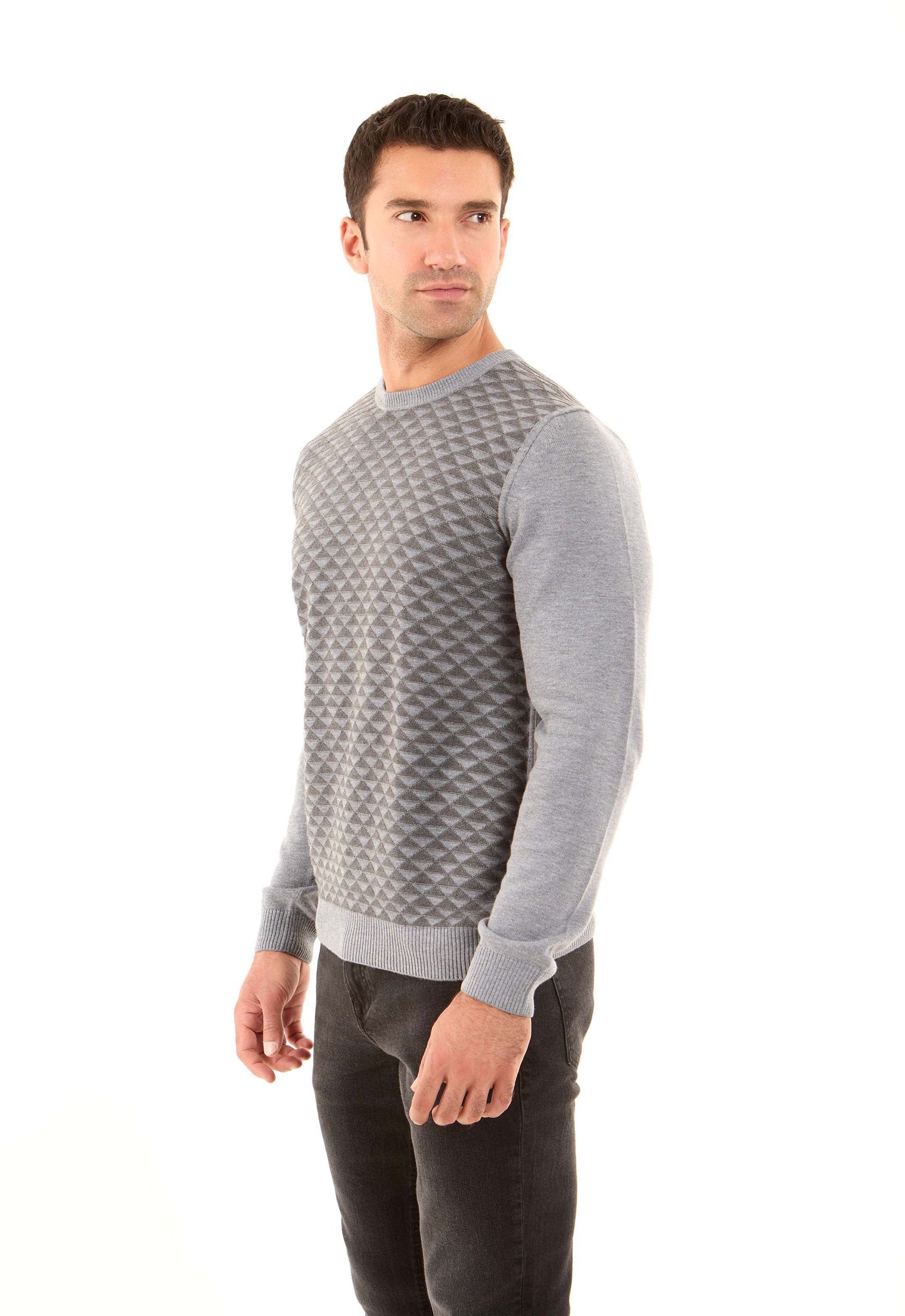 Triangles Pattern Regular Fit Casual Pullover