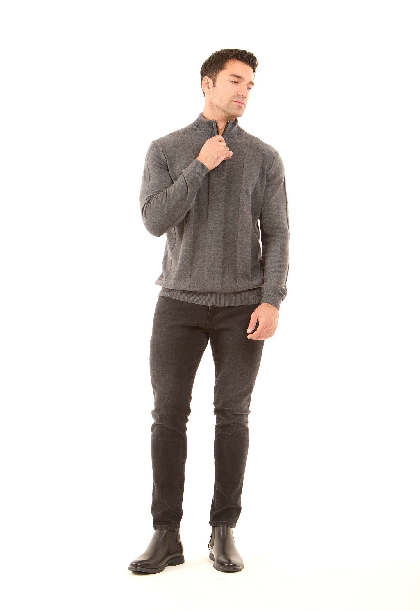 Quarter Zip Neck Regular Fit Sweater