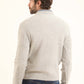 Knitted Diamond Round Neck Pullover with Flecks