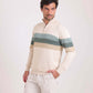 Zipped Neck Sweater with 3 Stripes
