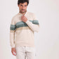 Zipped Neck Sweater with 3 Stripes