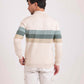 Zipped Neck Sweater with 3 Stripes