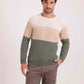 Tri-Tone Multiple Knits Pullover