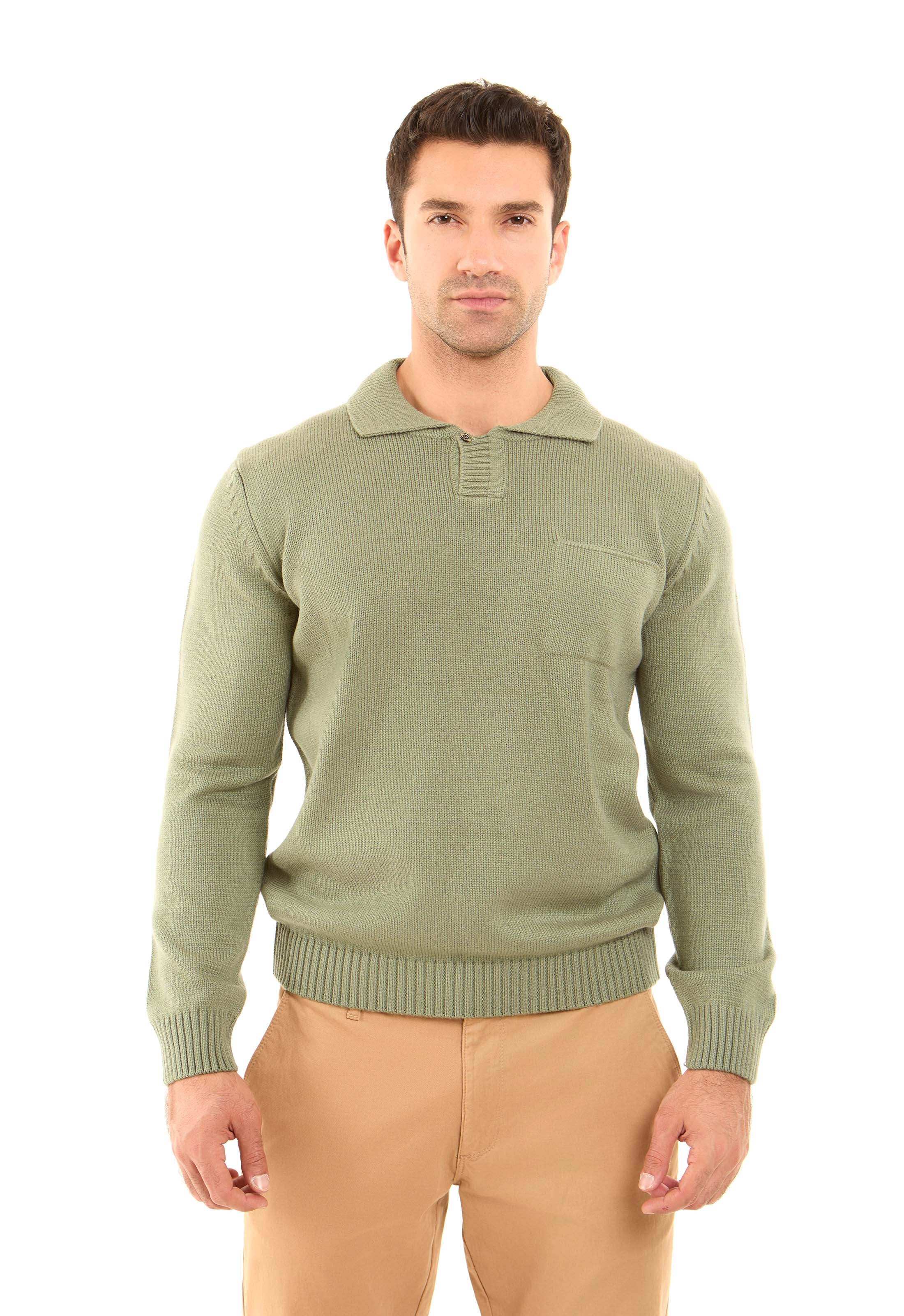 Turn Down Collar Slip On Knitted Sweater