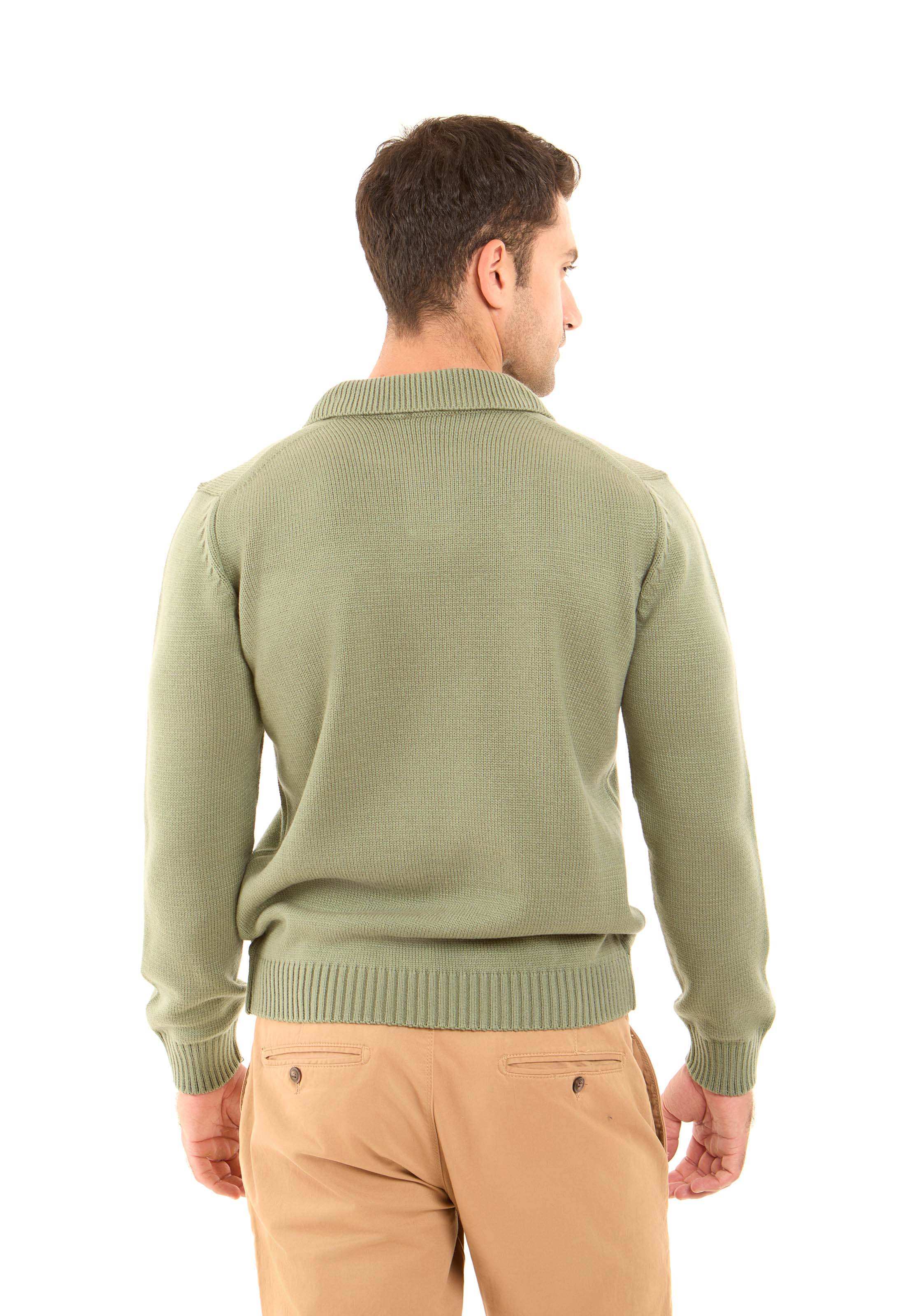 Turn Down Collar Slip On Knitted Sweater