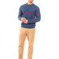Braided Knit Striped Round Neck Pullover