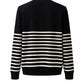 Striped Half-Zip Knit Sweater