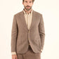 Wool-Blend Checked Tailored Blazer