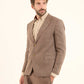 Wool-Blend Checked Tailored Blazer