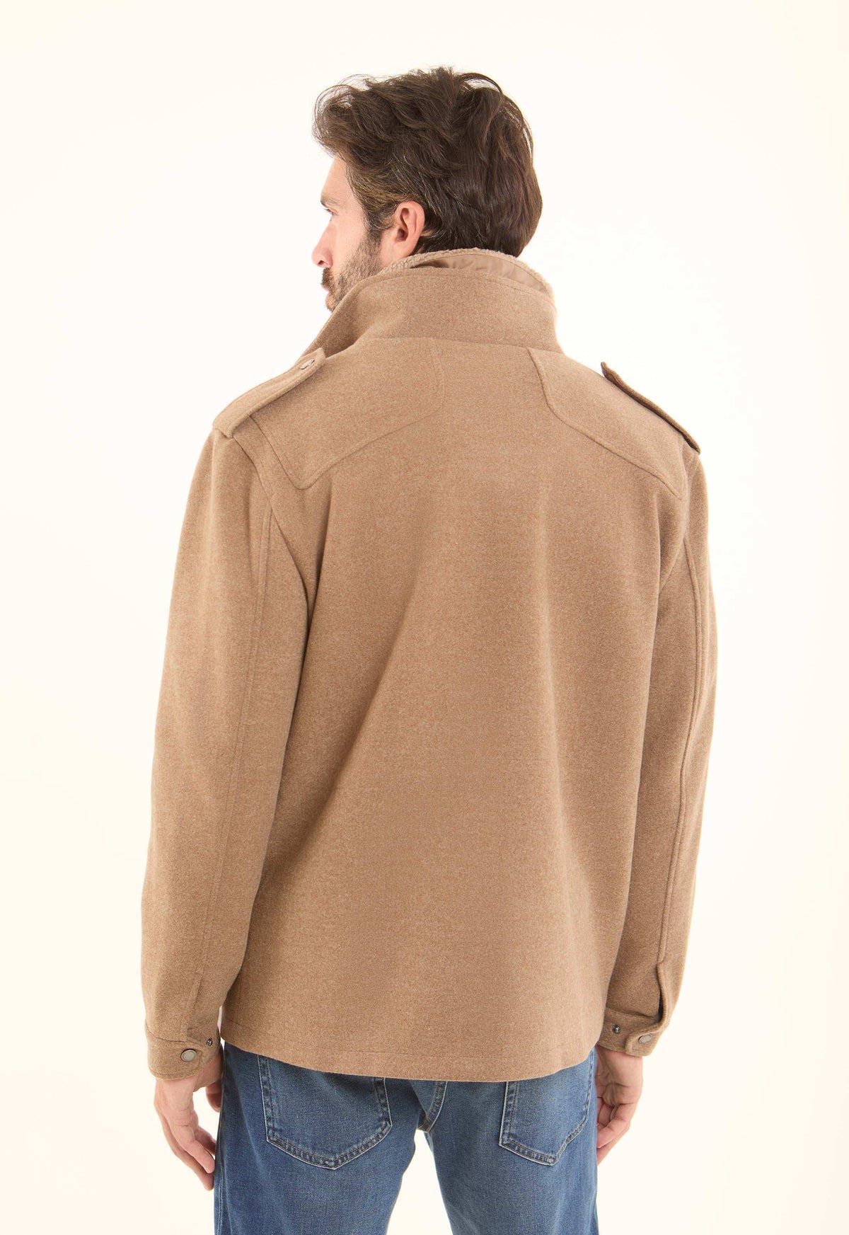 Wool-Blend Utility Jacket