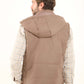 Hooded Neck with Drawstring Casual Vest