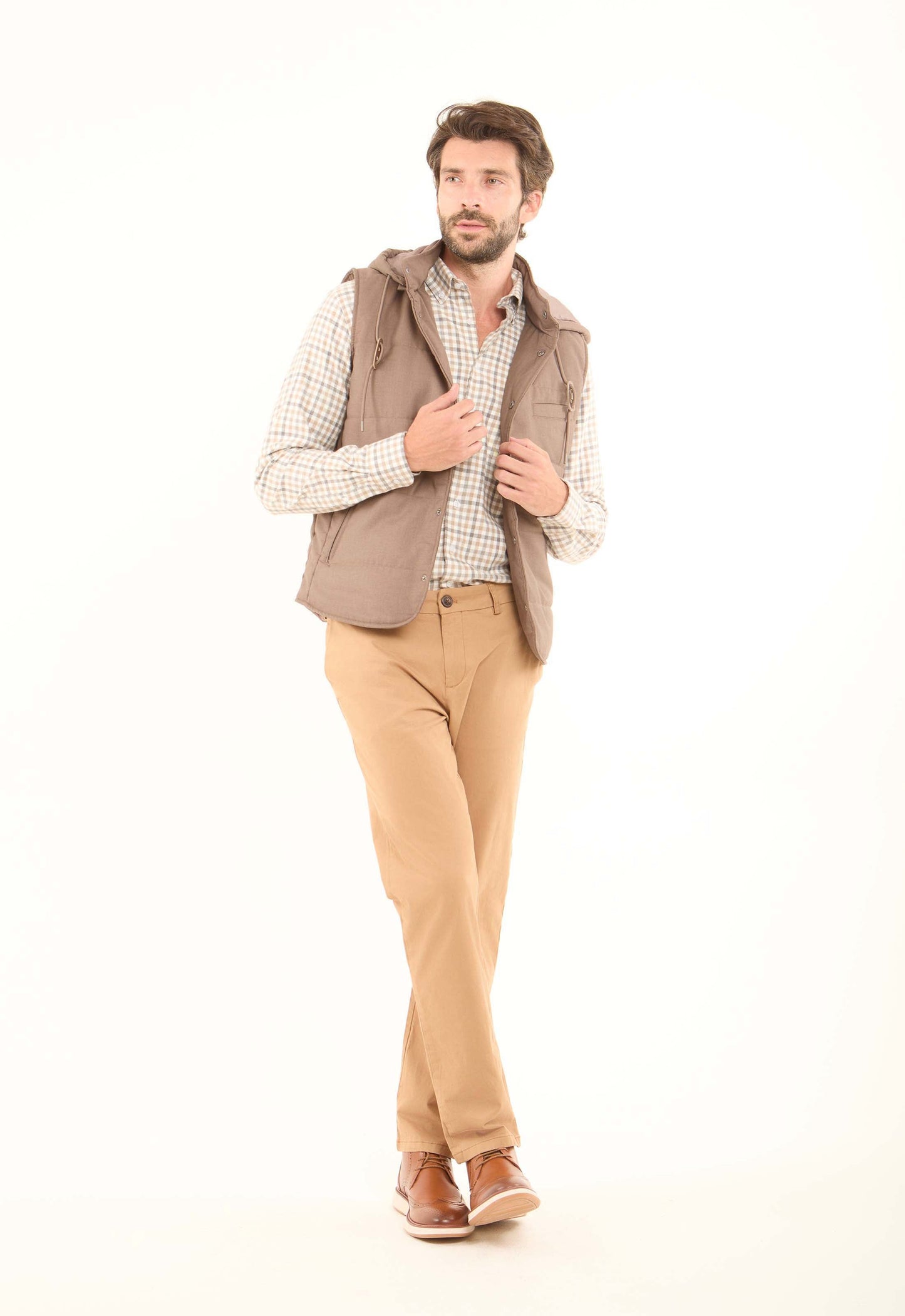 Hooded Neck with Drawstring Casual Vest