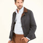 Cotton-Blend Field Jacket with Corduroy Collar