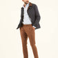 Cotton-Blend Field Jacket with Corduroy Collar