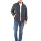 Padded Mixed-Fabric Zip Jacket