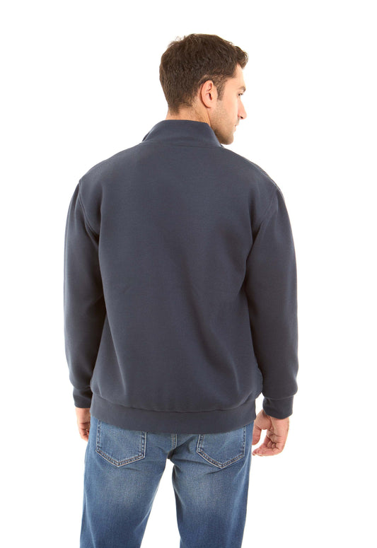 Padded Mixed-Fabric Zip Jacket