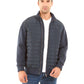 Padded Mixed-Fabric Zip Jacket