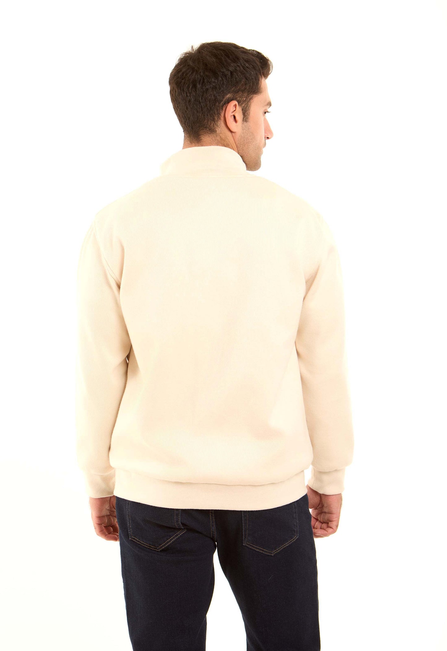 Padded Mixed-Fabric Zip Jacket