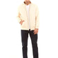 Padded Mixed-Fabric Zip Jacket