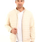 Padded Mixed-Fabric Zip Jacket