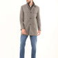 Wool-Blend Textured Stand-Collar Coat