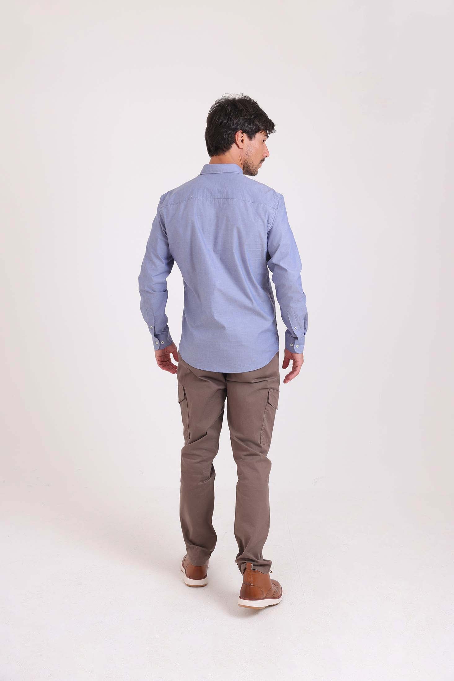 Solid Slim Cargo Pants with Pockets