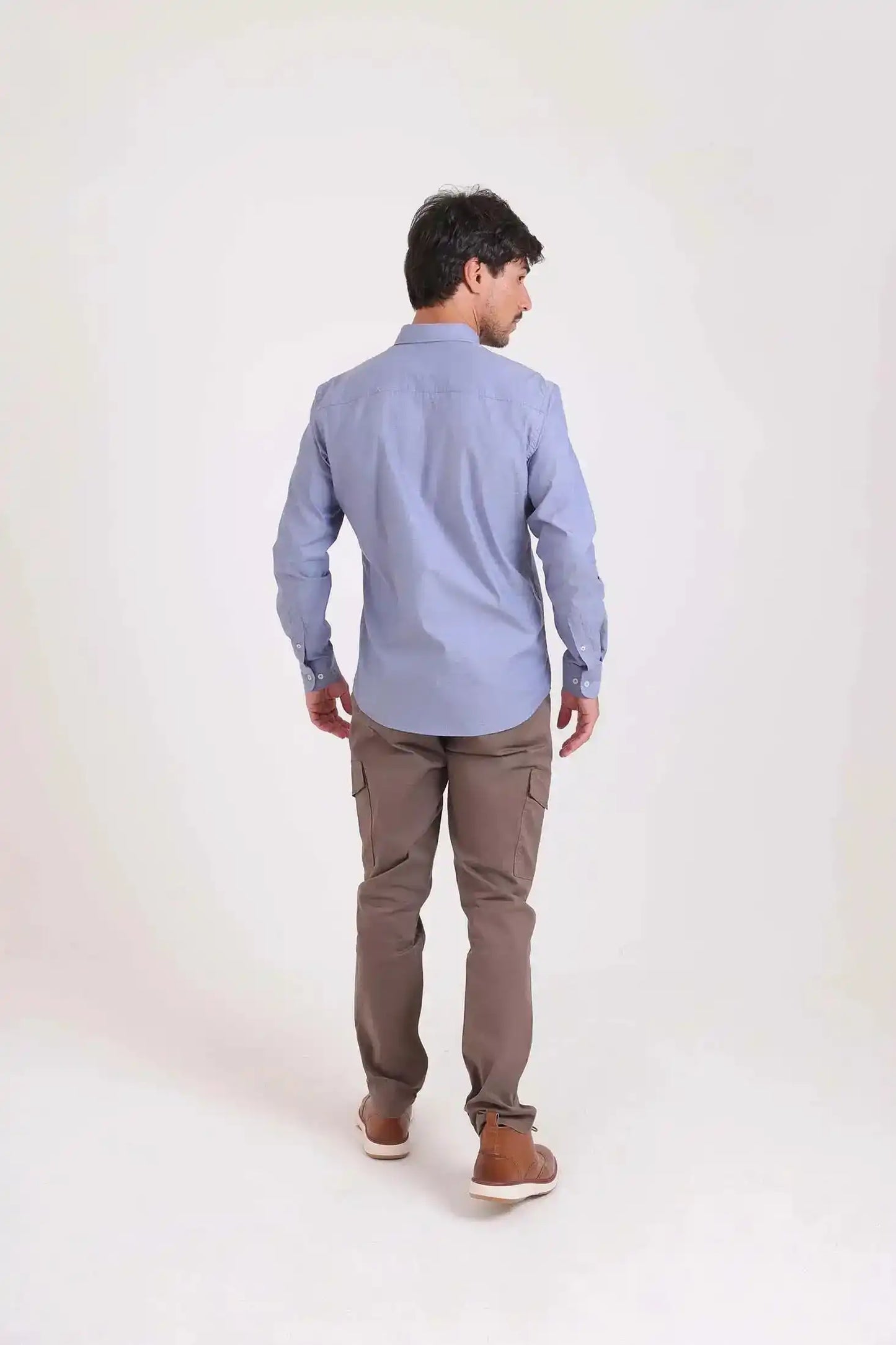 Solid Slim Cargo Pants with Pockets