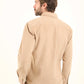 Simple Ribbed Long Sleeves Cotton Shirt