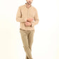 Simple Ribbed Long Sleeves Cotton Shirt